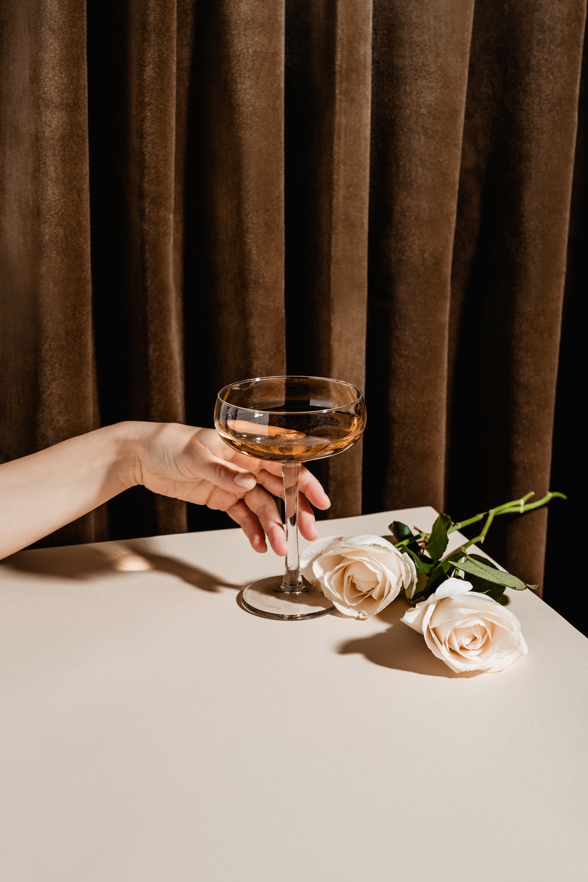 rose hand cocktail
